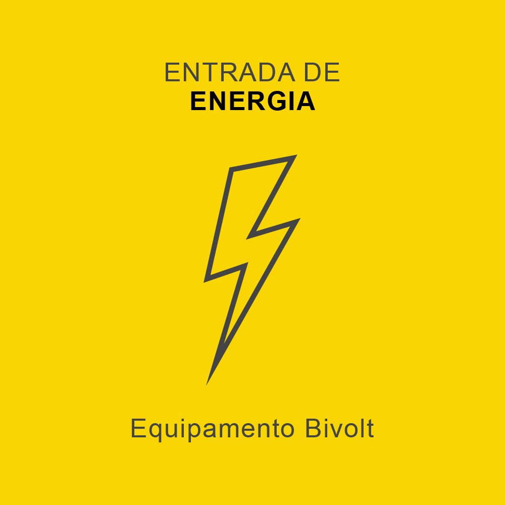 Entrada de energia bivolt da Incubadora Artemis